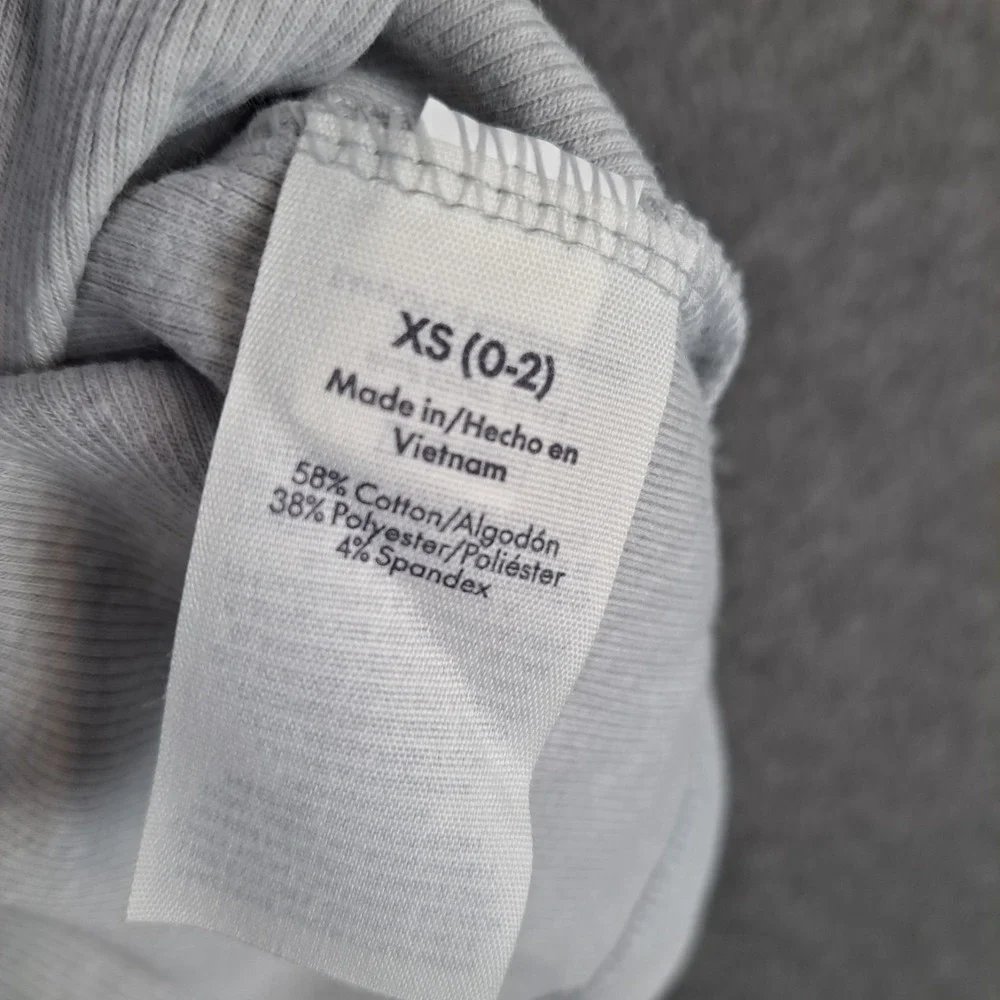 No Boundaries Ribbed High Neck Tank Top Gray Youth XS 0-2 NWT